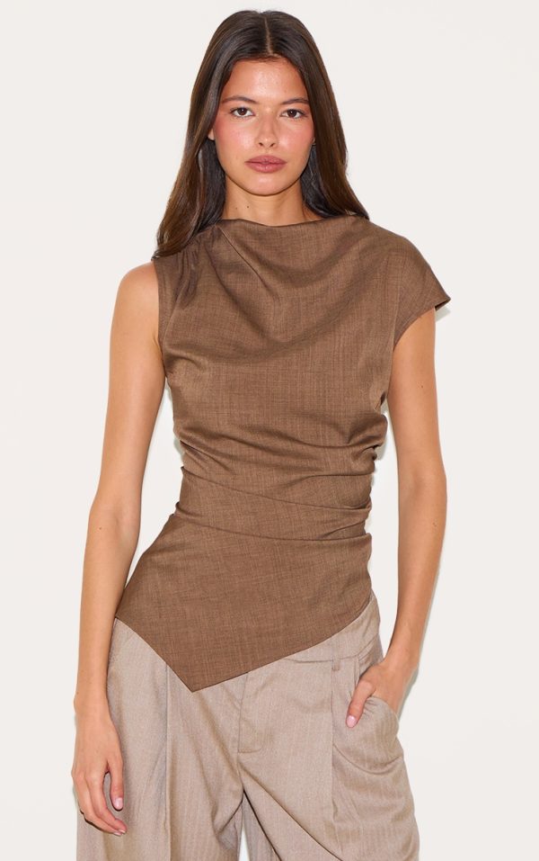 2c3f9a95bd7d2a8a2b4474320128b84017483d87_CNL9466_1_chocolate_woven_ruched_asymmetric_long_top