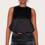 2cab9efc02e76144c2275fdd4174768deb37e3a7_CNM2402_1_black_satin_bubble_hem_top-1