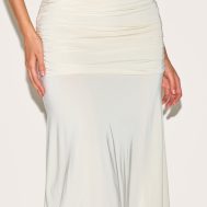 2cccf6b8531a368a7c8c5bc304130a01f19a3c14_CNN0303_4_cream_double_layer_slinky_asymmetrical_ruched_midaxi_skirt
