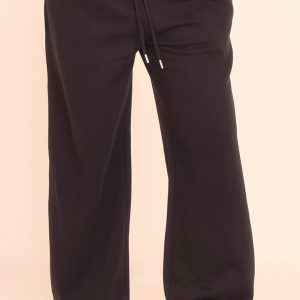 PRETTYLITTLETHING Black Tab  Wide Leg Joggers