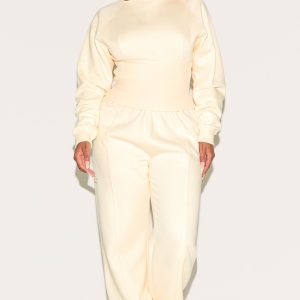 Shape Lemon Binded High Waist Wide Leg Joggers