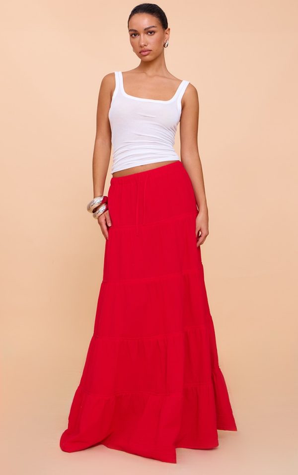 2df0d337ca678e7c115302dd719b80aa35de64fc_CNM8226_2_tomato_red_cotton_tiered_drawstring_waist_maxi_skirt