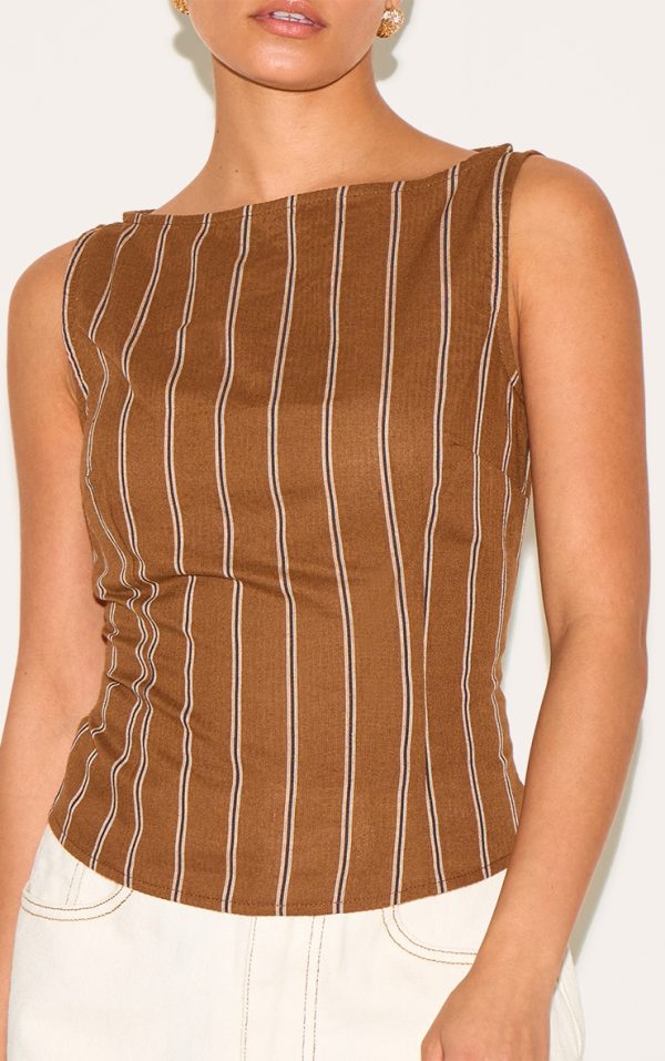 2e5e77fbefc00a25cb304d1a368e89b54bf0bcb8_CNM3442_4_petite_chocolate_woven_pinstripe_boatneck_top