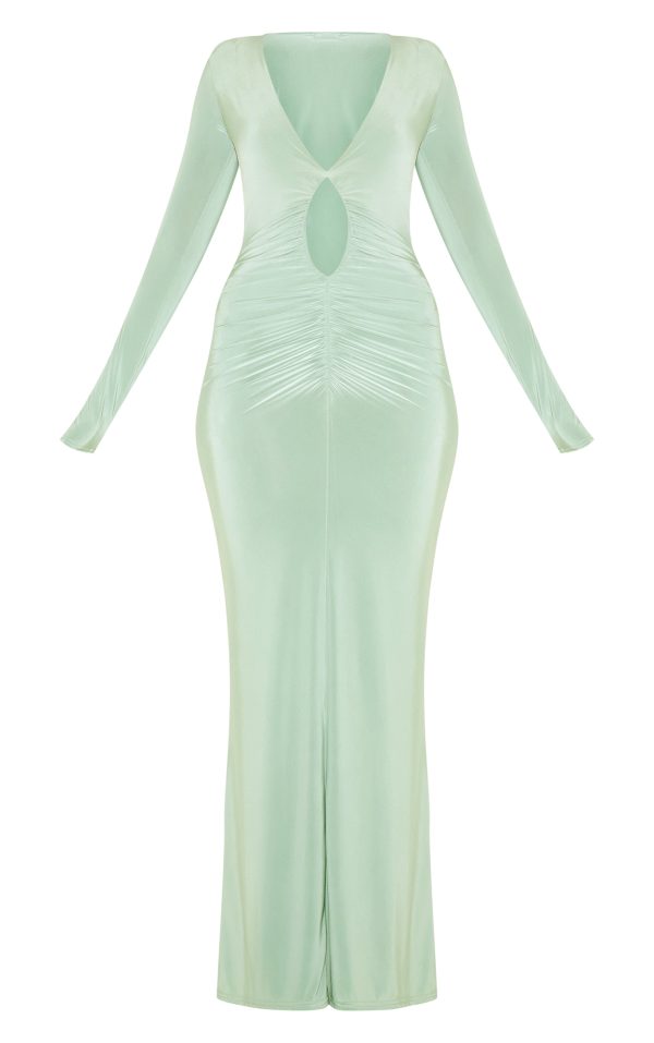 2f19e7ba0134279e5fa39e6484f373d97cdea766_CNM8003_5_sage_green_double_layer_plunge_ruched_maxi_dress