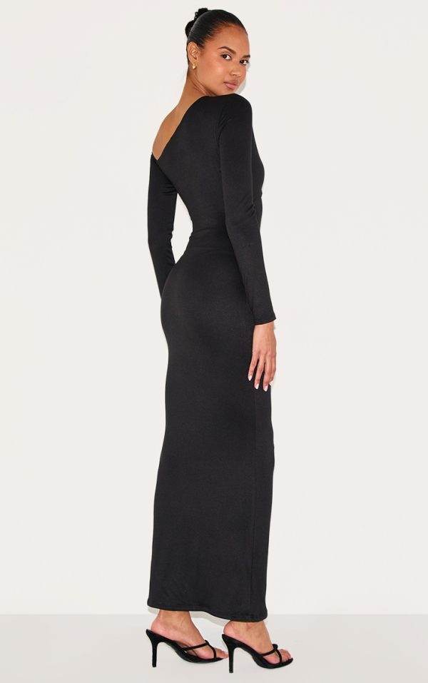 2f7ba519a740c2485cb66c7c63d2e1625c4f1bfb_CNM3145_2_black_double_contour_twist_detail_long_sleeve_maxi_dress