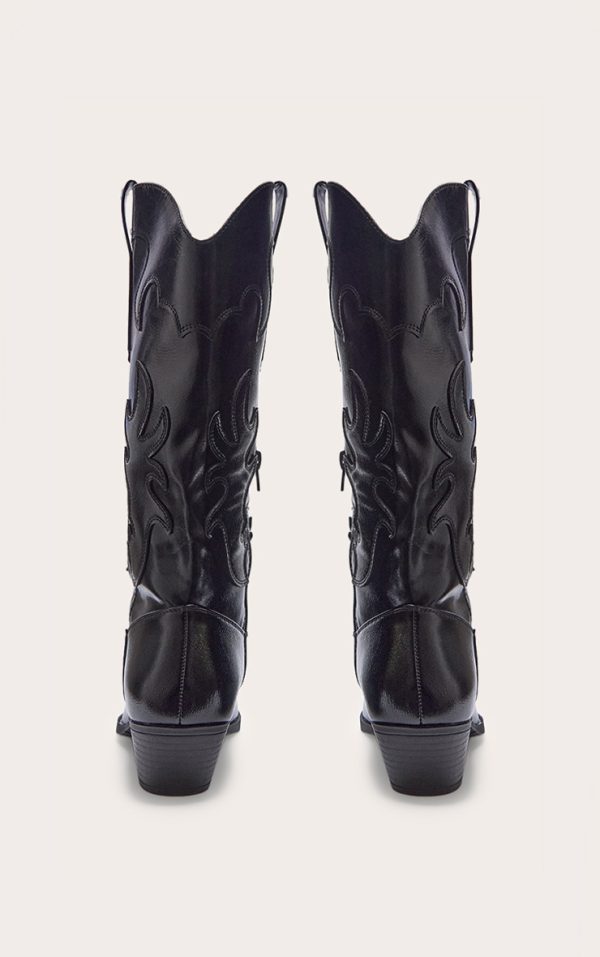 2fbcbed713b72a596107c1bb911aa19010c7fc7f_CNH3140_3_black_pu_point_toe_low_block_heel_stitched_western_boots