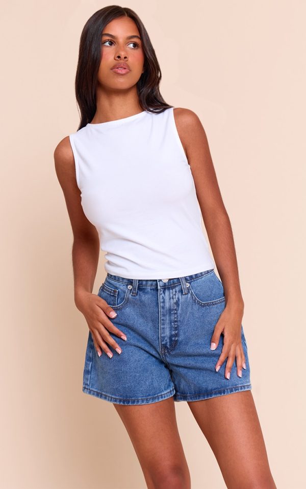 307760157e0f5063f644d2ae43ae87461df972af_CNM3436_1_petite_mid_blue_wash_high_waisted_mom_shorts