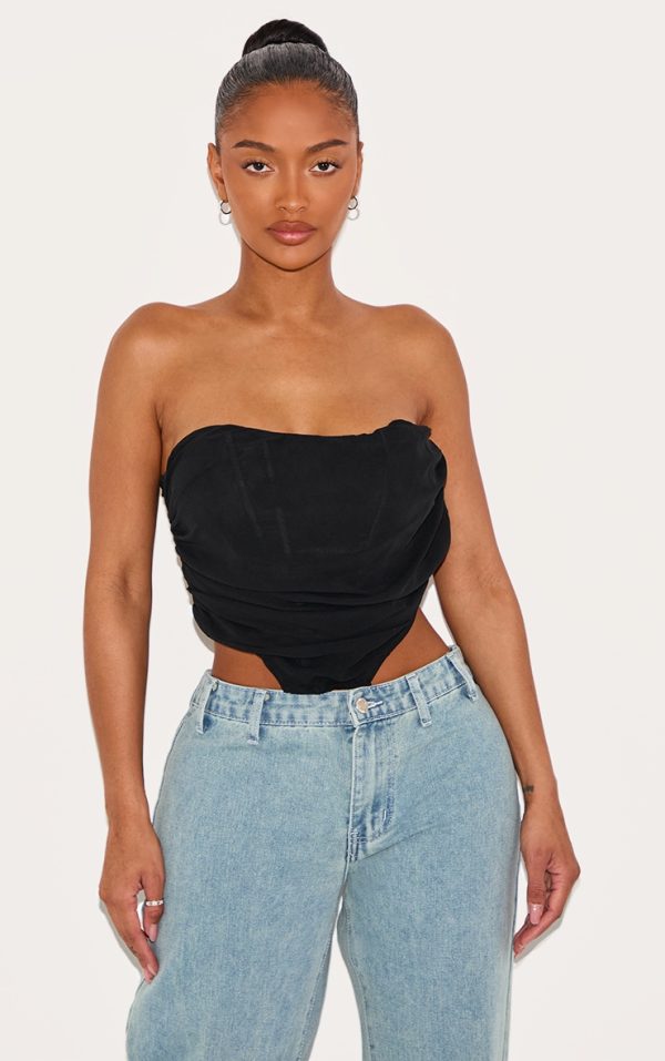 30c5d9915e393ba7bd67997bd9b0359e7623e019_CMN8601_1_shape_black_chiffon_ruched_corset_crop_top