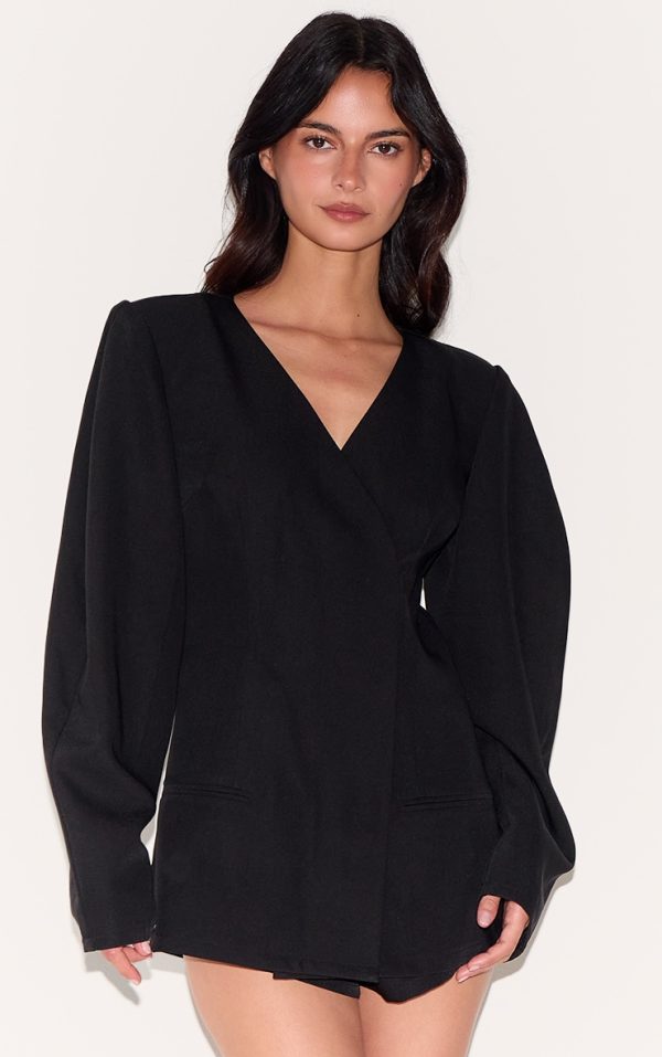 30cb15442ea51dea0fd5f6d7e7304f643a7e43a1_CNM0458_1_black_cross_front_cocoon_sleeve_tailored_playsuit
