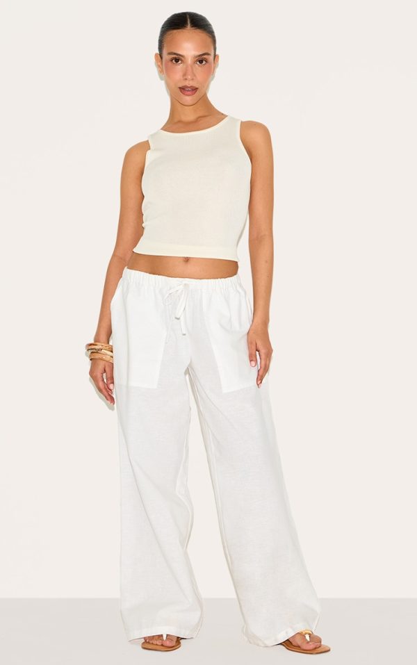 310412e304d27d6cf7f0a4e543734d0b3ba87562_CNM3978_1_petite_white_linen_drawstring_waist_trousers