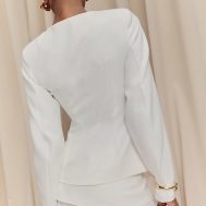 312ca991b930d02ce802479432bc33cf555e00b1_CNL8445_2_white_woven_cinched_waist_cocoon_sleeve_button_up_blazer