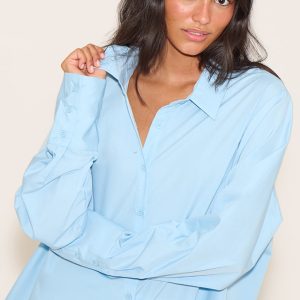 Pale Blue Oversized Cuff Shirt