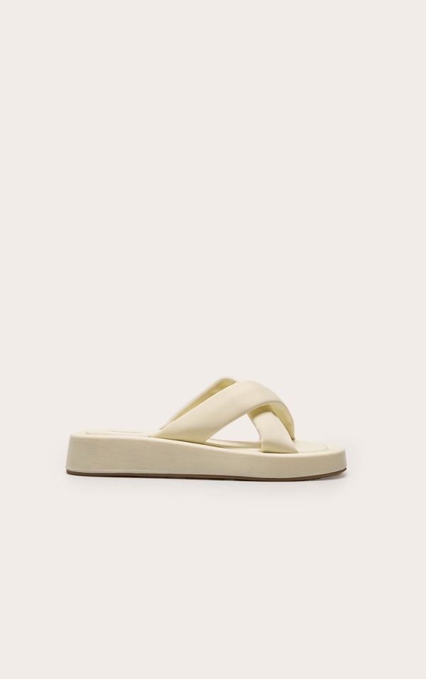 319ae5b73d7afcf26d1abd9b254c654fe96d8854_CNM0261_1_cream_stretch_lycra_square_toe_criss_cross_strap_flatform_sandals