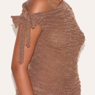 326189153a9f44b0a32d63ab783d4031842a8f22_CNM1231_1_chocolate_sheer_bobble_crochet_asymmetric_tie_top