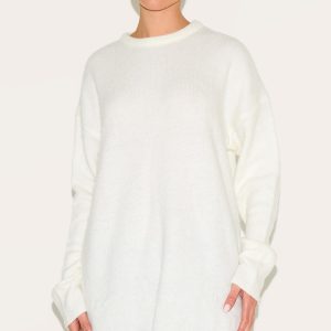 Cream Soft Knit Oversized Jumper