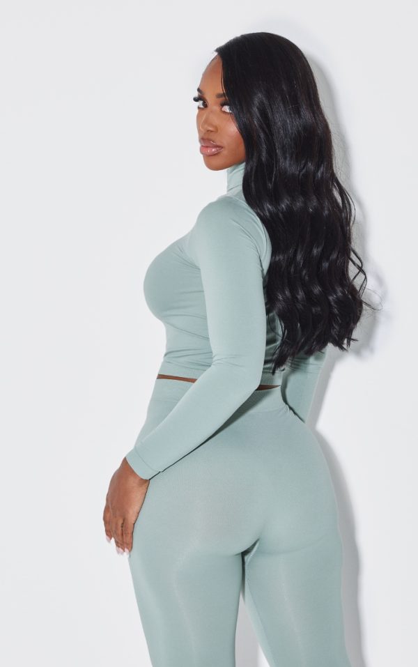 335be1aac9ba872cb0eadc92499a2bd51f7e5dbd_CNJ7958_2_shape_sage_green_stretch_seamless_high_neck_long_sleeve_top