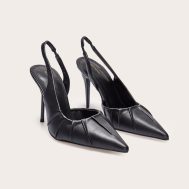 33b8be9c802d039be1ae0e9202f1459984005396_CNL6444_2_black_pu_point_toe_ruched_sling_back_high_stiletto_heeled_courts