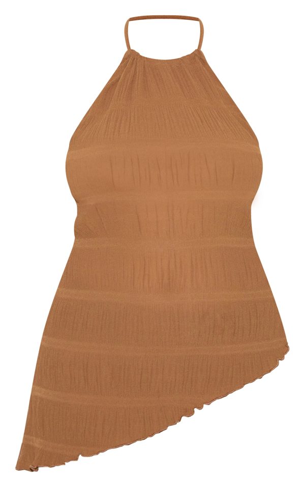 3406c4bc966e4ab413a509633d6c8a99201d876b_CNM5044_5_plus_chocolate_textured_woven_backless_sheer_asymmetric_long_top