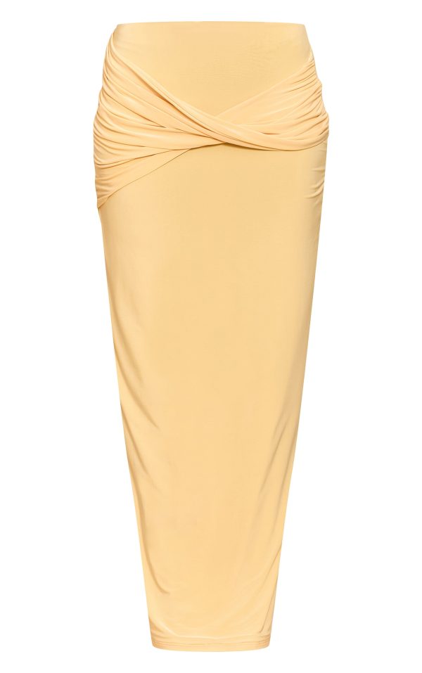 34241fae93da437a4839f38539aadd3306323661_CNM9237_5_butter_yellow_double_layered_slinky_twist_drape_maxi_skirt