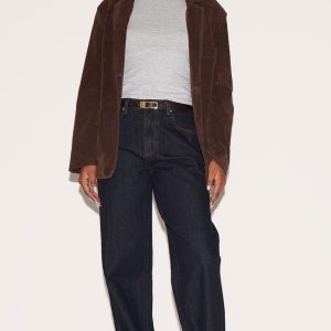 Dark Indigo High Waist Boyfriend Jeans