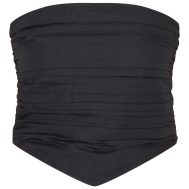 34e17c25a93331f2b3128f4e386d877940075e8d_CNM5113_5_plus_black_cotton_poplin_bandeau_ruched_front_top