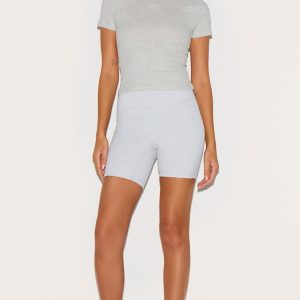 Ash Grey Marl Ultimate Sculpt High Waist Gym Shorts