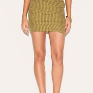 3535260ba3ced10483d55045ce29c0f3d2f88b36_CNM4531_2_tall_moss_green_check_ruched_mini_skirt