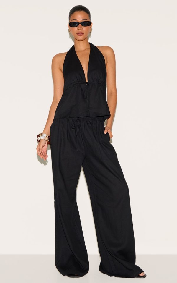357970815eede828ab54906c006aeb1a64af3ae7_CNM8586_3_black_linen_look_tie_waist_longline_top