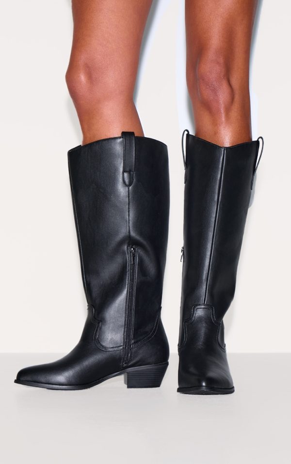 35e4a6322fe4f5f87c2912fb4009d9dcebd5af04_CNL4034_5_black_pu_wide_fit_point_toe_knee_high_western_boots