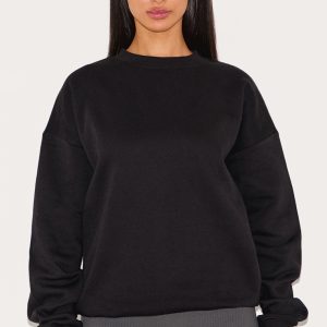 Petite Black Ultimate Basic Oversized Sweatshirt
