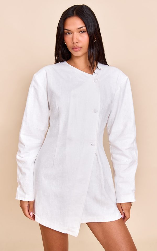 365ba70523bb89c43d08dc434ad1e45ce4373265_CNM6388_1_white_premium_linen_cinched_waist_cocoon_sleeve_mini_dress