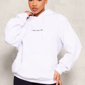 PRETTYLITTLETHING White Oversized Sweat Basic Hoodie