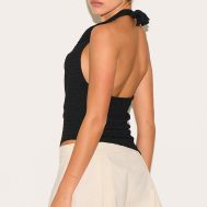 36a352f01bb3c485e2bee58041e0a1fd59e36271_CNM8048_2_black_textured_cowl_neck_asymmetric_hem_long_top