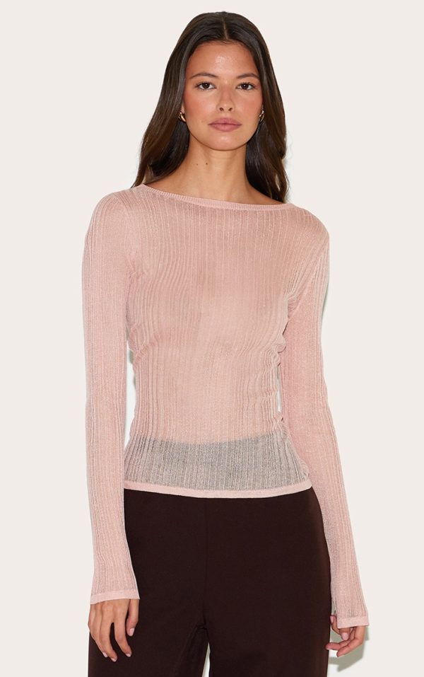 37767f73499fc2289f94ef3c3d2dd1ee67d6b7cb_CNL7722_1_pink_sheer_knit_long_sleeve_boat_neck_top