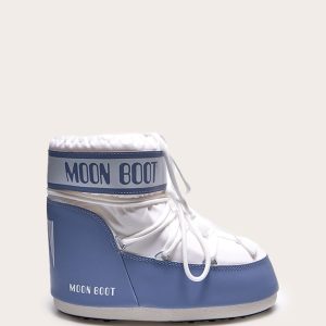 MOON BOOT Grey and White Icon Low