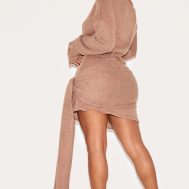 37d9ac955bbb0cd2c7174d6240468c2714d4a2ca_CNM2570_2_shape_taupe_brushed_rib_boat_neck_wrap_waist_mini_dress