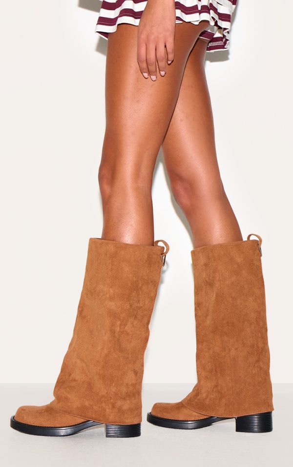 388f1698d9ee2536db6e0365b42618d1400000e1_CNL5289_5_camel_faux_suede_block_heeled_fold_over_knee_high_boots