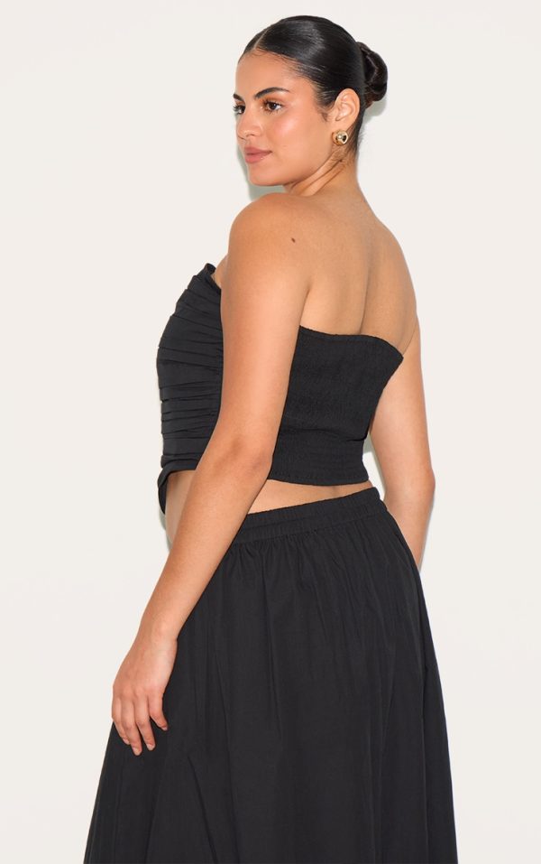 389a1014c0535e5e13eccc8114c1a18c35aa629e_CNM5113_2_plus_black_cotton_poplin_bandeau_ruched_front_top