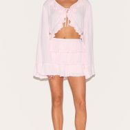 38bbd7f8a07045591e3569103d67237dc0b5376b_CNM3971_3_petite_pink_cheesecloth_ruffle_tie_front_long_sleeve_top