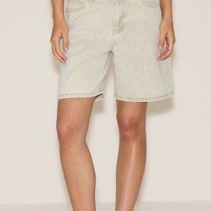 Washed Stone Low Rise Denim Jorts