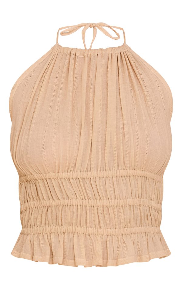 39dc79281ec493e11e8c4c3a28fe4f8aef321a87_CNM6323_5_sand_textured_backless_halterneck_top