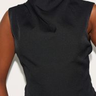 3a77e05364c3a3e6ceaf909a7841d85e70b2b8e2_CNL7505_4_black_woven_ruched_high_neck_top