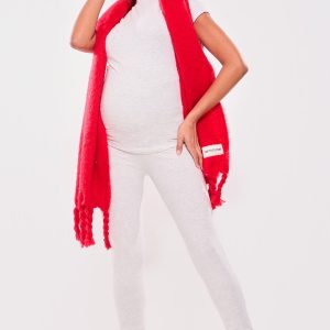 Maternity Oatmeal Marl Over The Bump Leggings