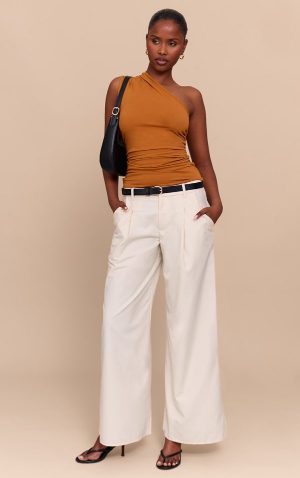 3aa5b34f87f904875063bcac82c34fb34a7bc399_CNM3829_3_tan_asymmetric_ruched_sleeveless_long_top