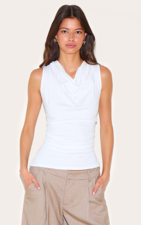 3b7f49362bcbca5128e77aee71c412e56f852d9c_CNM4291_1_white_cotton_ruched_waist_sleeveless_top