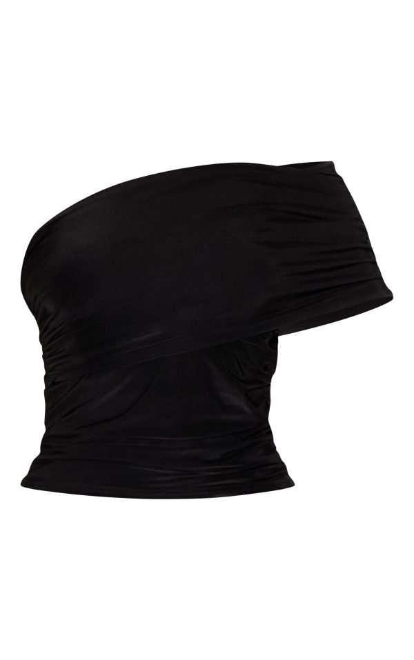 3bcdd5e7a986a4c51dfdc35031513e6b8b28b684_CNM9155_5_black_double_layer_slinky_long_sleeve_top
