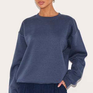 Navy Oversized Sweatshirt
