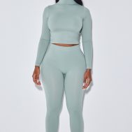 3cd6aba45c659db916b86e4cd122100fde4247f1_CNJ7958_3_shape_sage_green_stretch_seamless_high_neck_long_sleeve_top