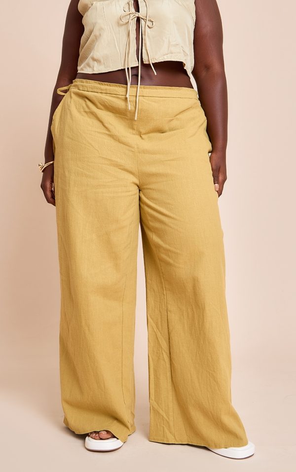 3d7d793bfb0fc4ffce6077df9004b14202d597c2_CNM7908_2_plus_olive_premium_linen_side_tie_detail_wide_leg_trousers
