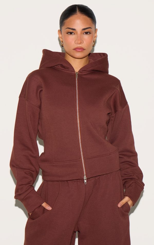 3dad0c376a6b1314bf4860080915b01059cad0ca_CNM4771_1_petite_deep_chocolate_double_zip_cinched_hoodie